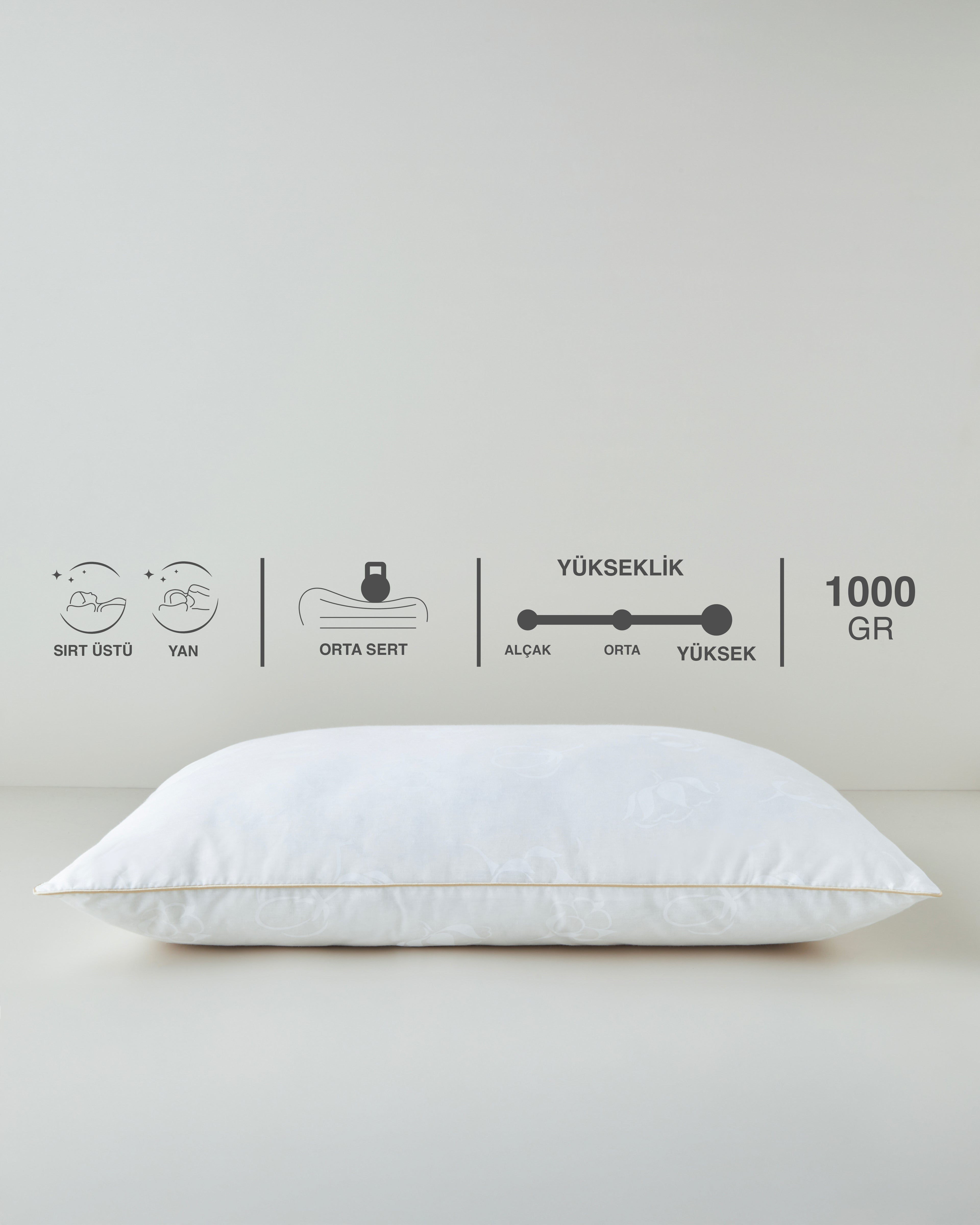 Comfy Cotton Pillow 50x70 cm White (view 7)