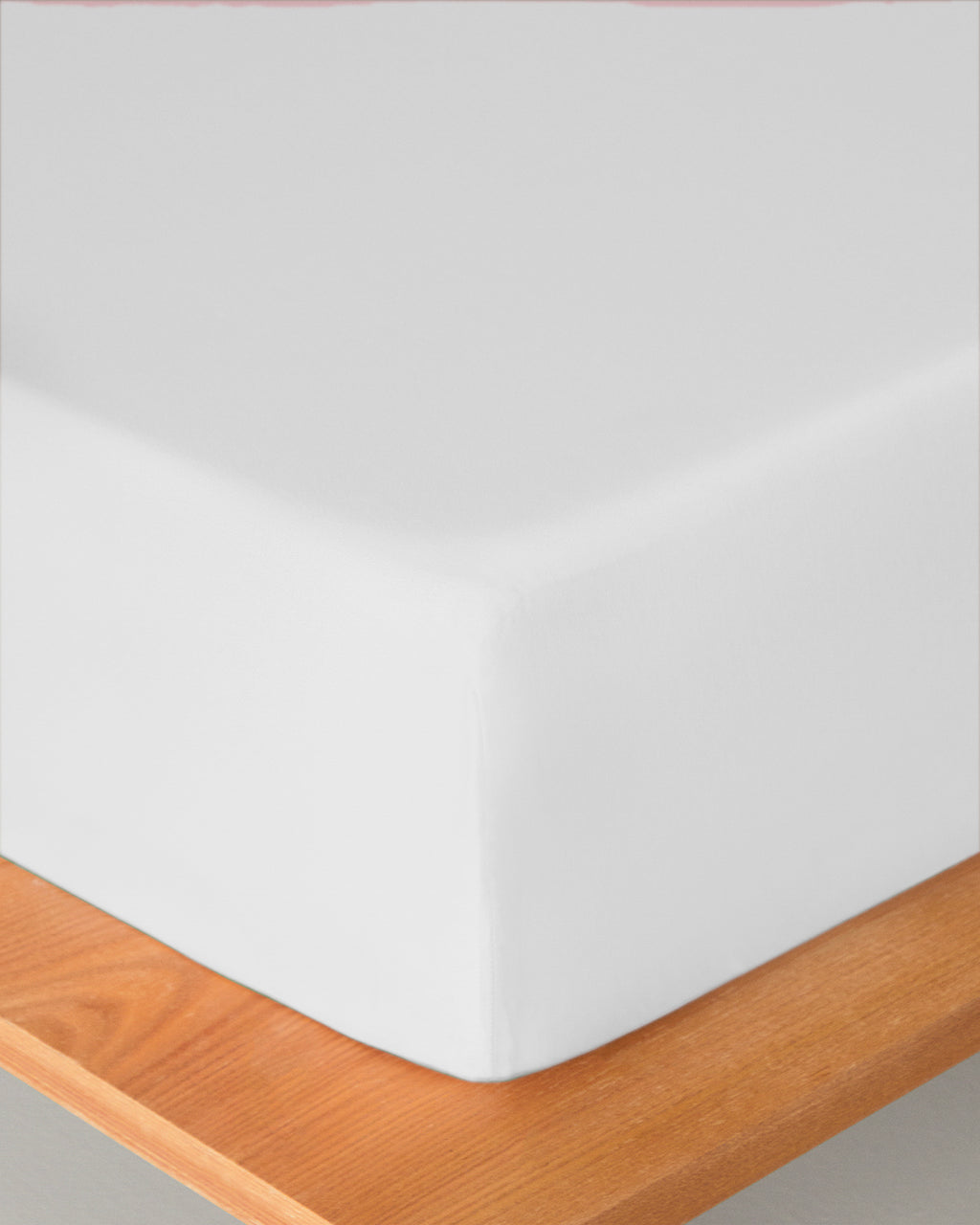 Flat 2 Cotton Fitted Sheet White - Single 100x200 cm (view 2)