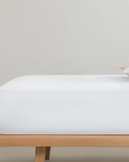 Plain Cotton Single Size Flat Sheet 160x240 cm White