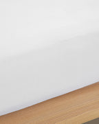 Plain Cotton Single Size Flat Sheet 160x240 cm White (view 2)