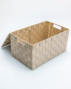 Shine Polypropylene with Cover Storage Box 34x22x17.5 cm Beige (view 2)