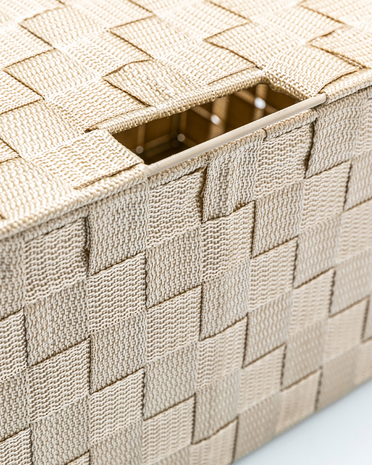 Shine Polypropylene with Cover Storage Box 34x22x17.5 cm Beige (view 3)