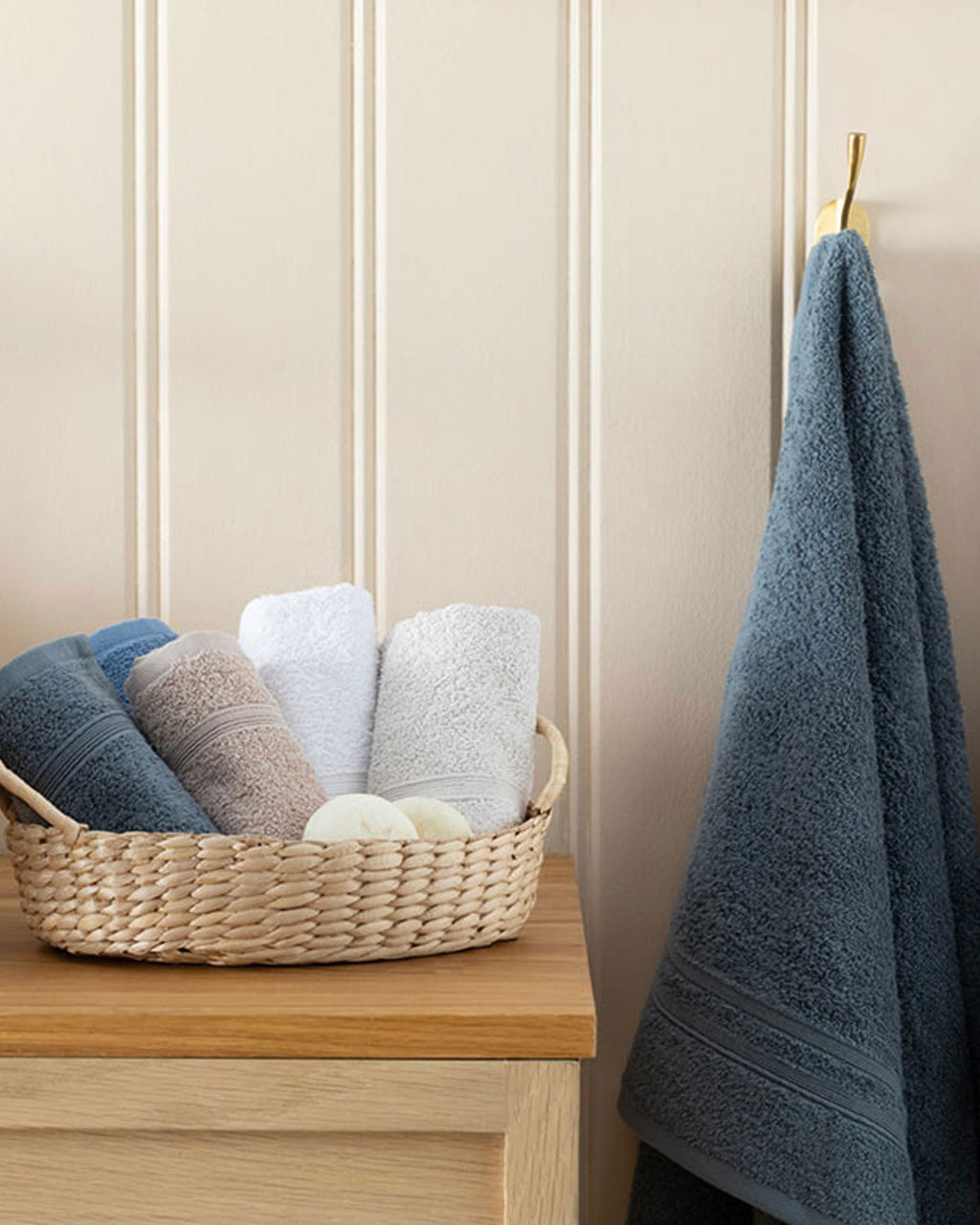 Pure Basic Face Towel 50x90 cm Light Brown (view 3)