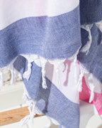 Sea Effect Cotton Bath Wrap 95x165 cm Pink - Blue (view 2)