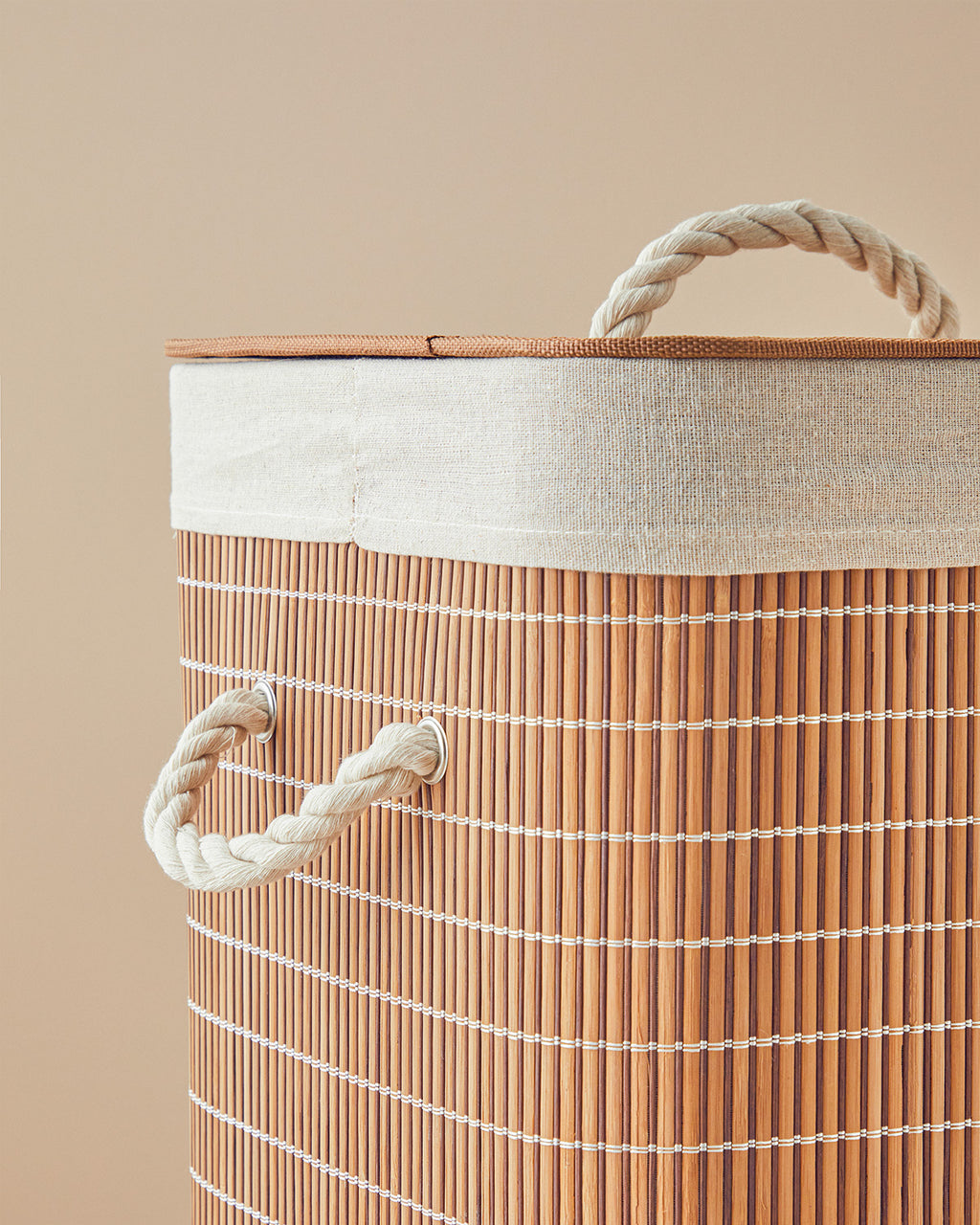 Urbann Foldable Laundry Basket 35x35x60 cm Brown (view 4)