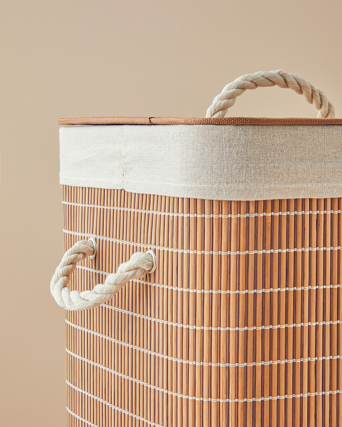 Urbann Foldable Laundry Basket 35x35x60 cm Brown (view 4)