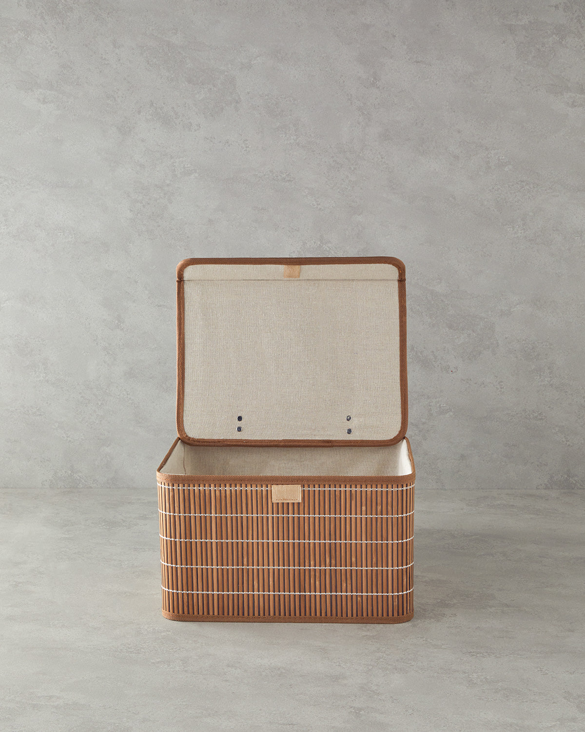 Hardwood Bamboo Storage Box 33x23x20 cm Brown (view 2)