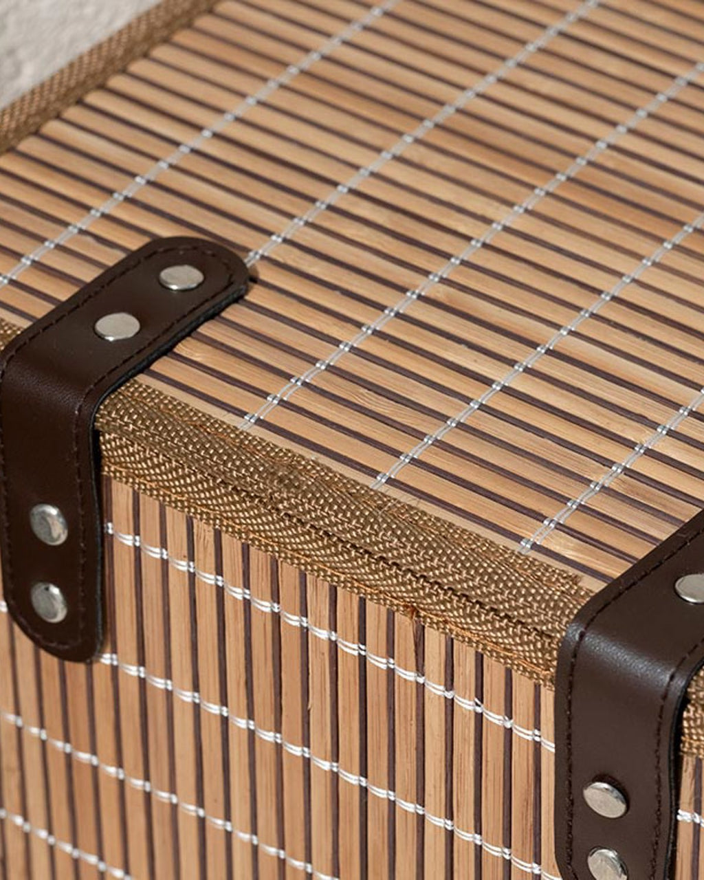 Hardwood Bamboo Storage Box 33x23x20 cm Brown (view 4)