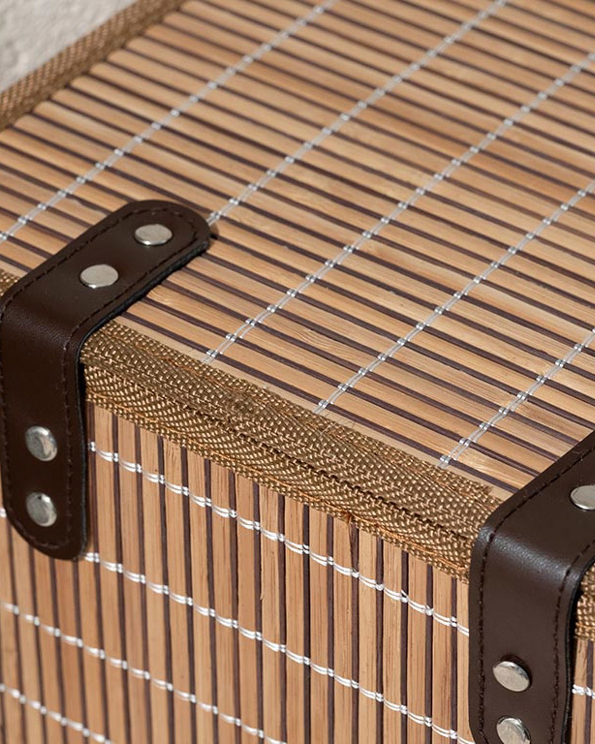 Hardwood Bamboo Storage Box 33x23x20 cm Brown (view 4)