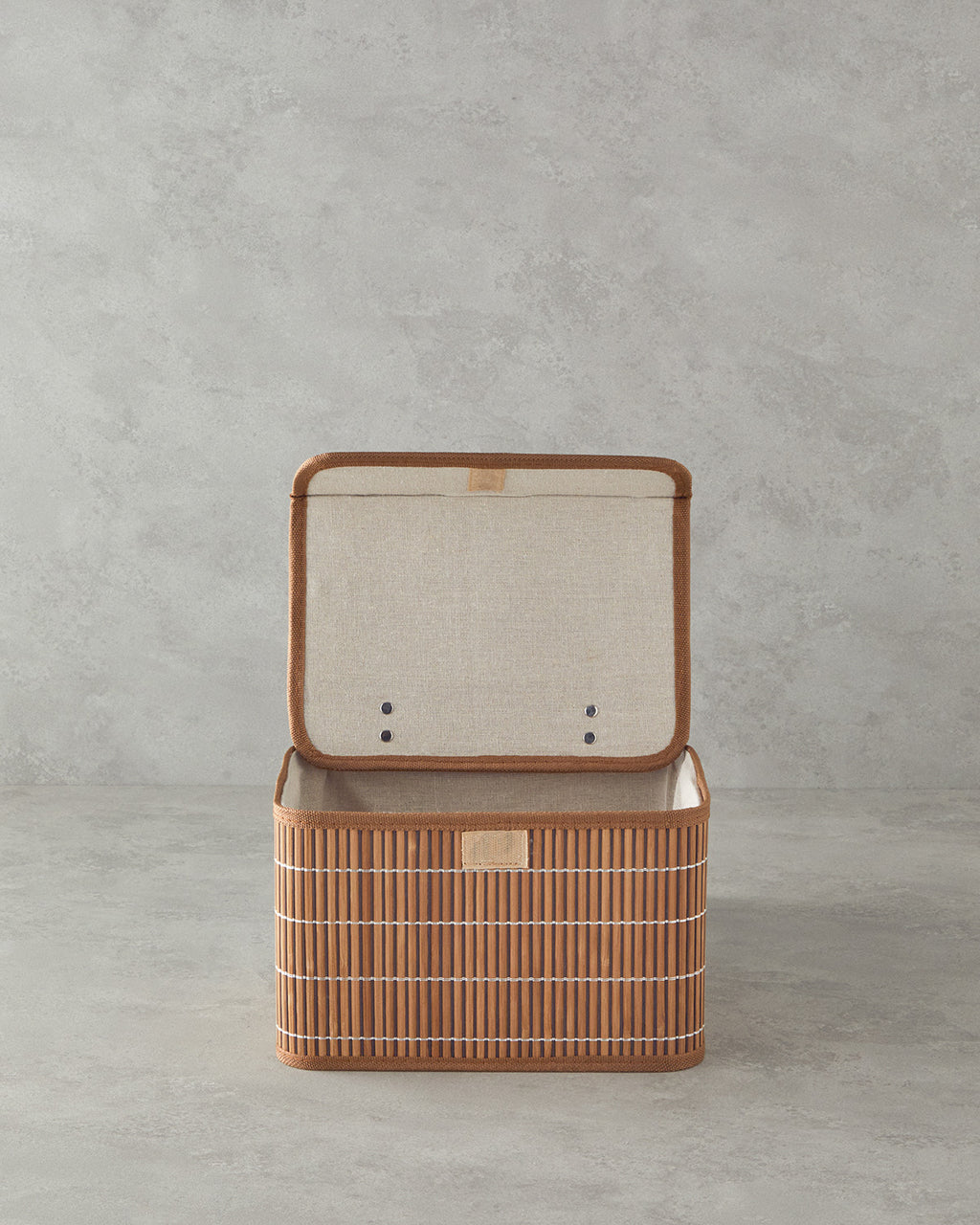 Hardwood Bamboo Storage Box 28x20x18 cm Brown (view 2)