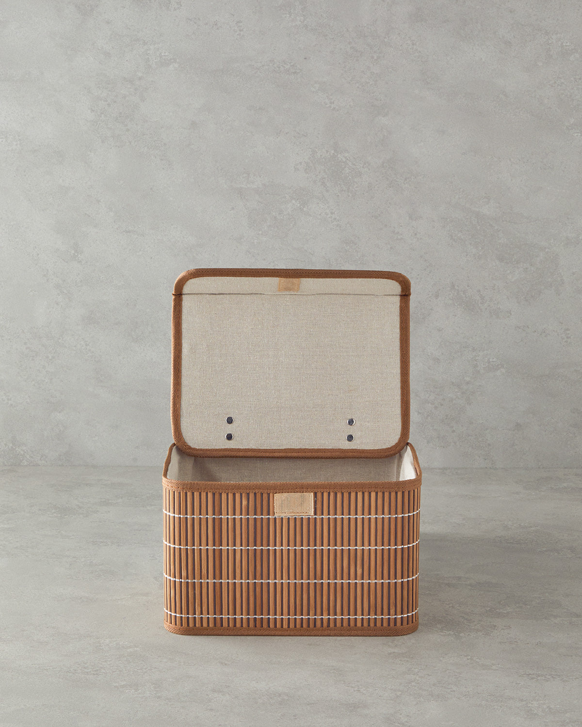 Hardwood Bamboo Storage Box 28x20x18 cm Brown (view 2)