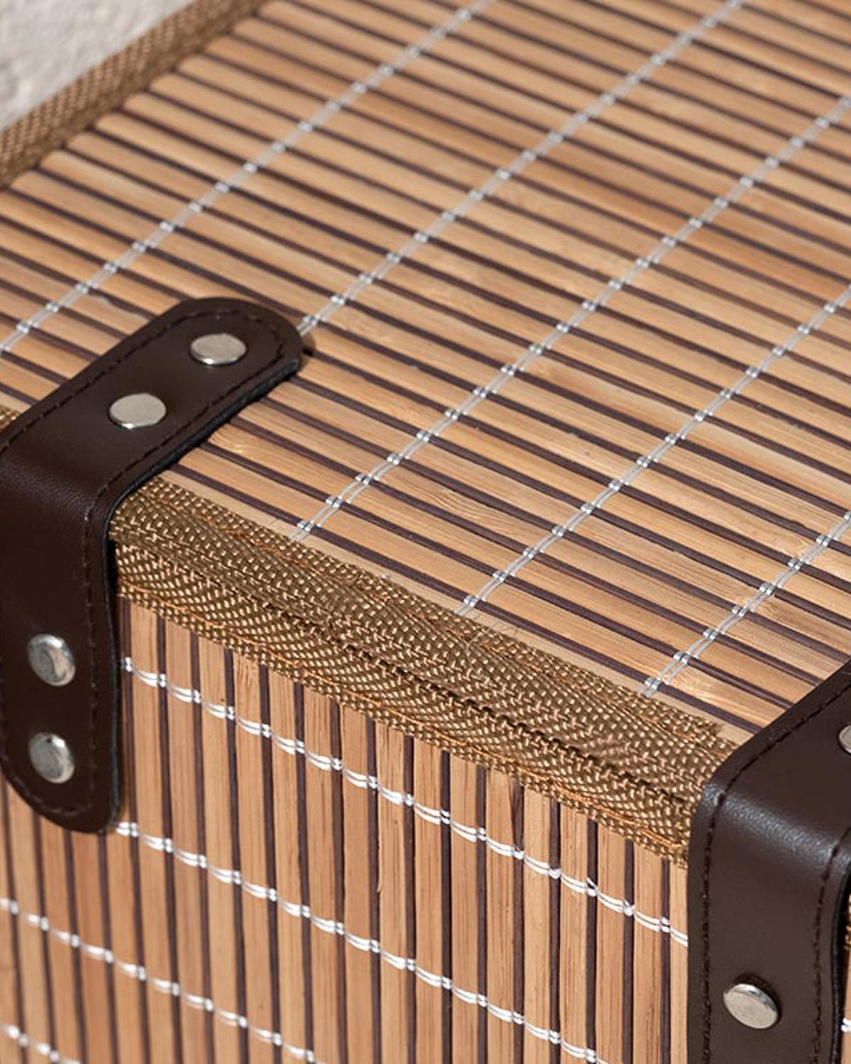 Hardwood Bamboo Storage Box 28x20x18 cm Brown (view 4)