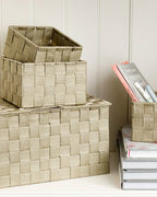 Shine Polypropylene Basket 17x17x10.5 cm Dark Beige (view 4)
