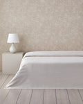 Pure Leaves Double Size Summer Blanket 200x220 cm Beige