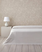 Pure Leaves Double Size Summer Blanket 200x220 cm Beige