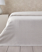 Pure Leaves Double Size Summer Blanket 200x220 cm Beige (view 2)
