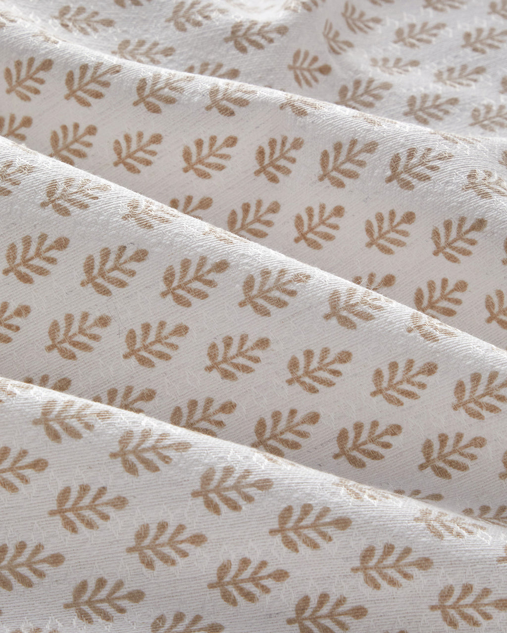Pure Leaves Double Size Summer Blanket 200x220 cm Beige (view 4)