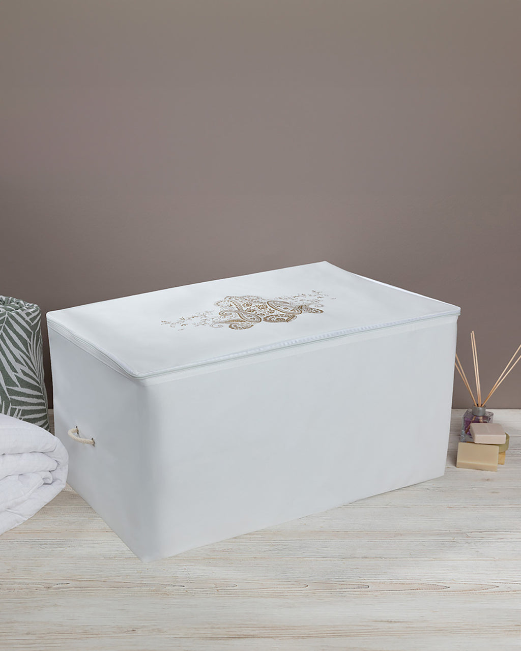 Lace Damask Storage Bag White - 74x46x46 cm (view 3)