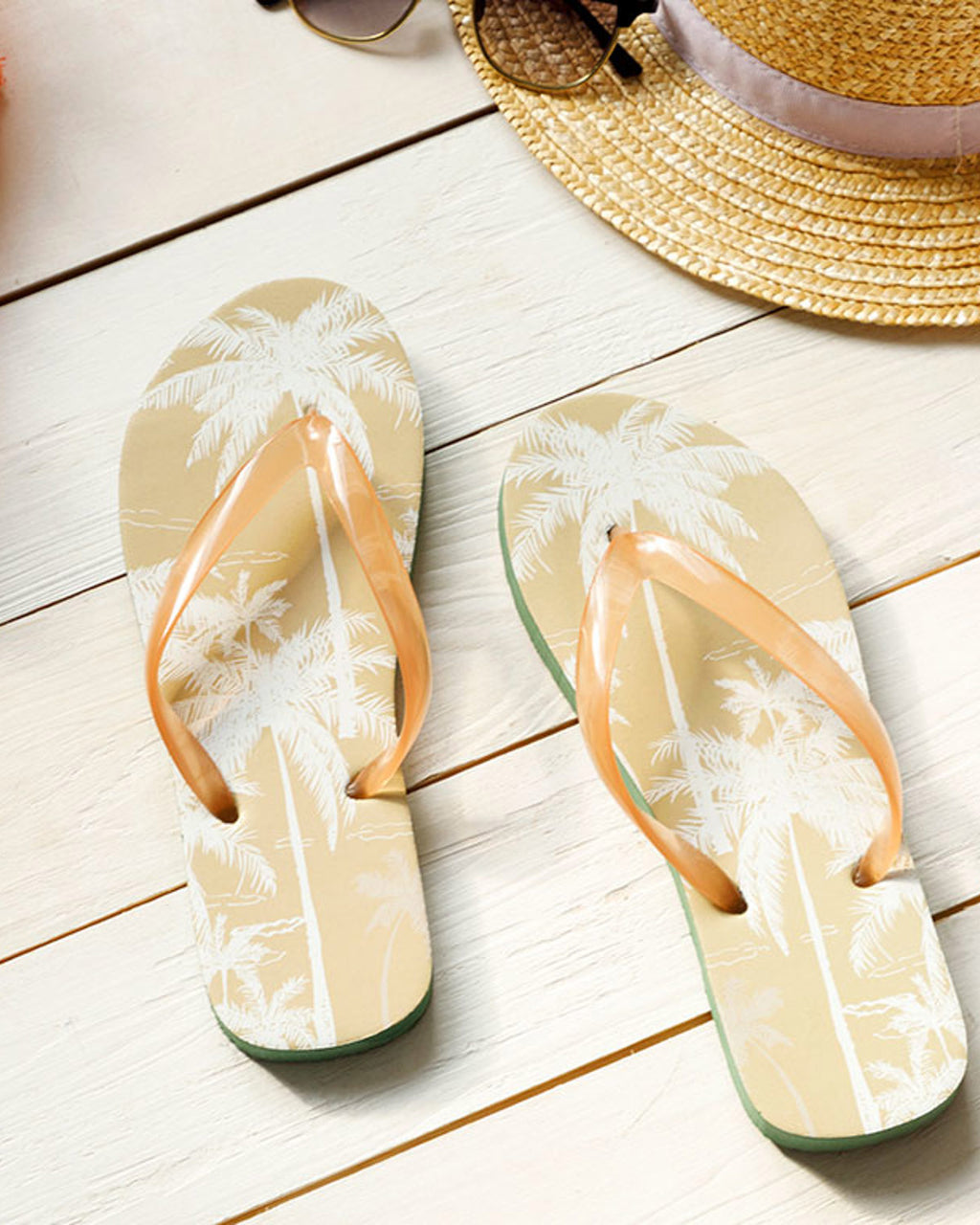 Palm Flip-Flop Beach Slippers 36 Beige (view 2)