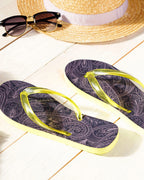 Paisley Flip-Flop Beach Slippers Indigo - 36