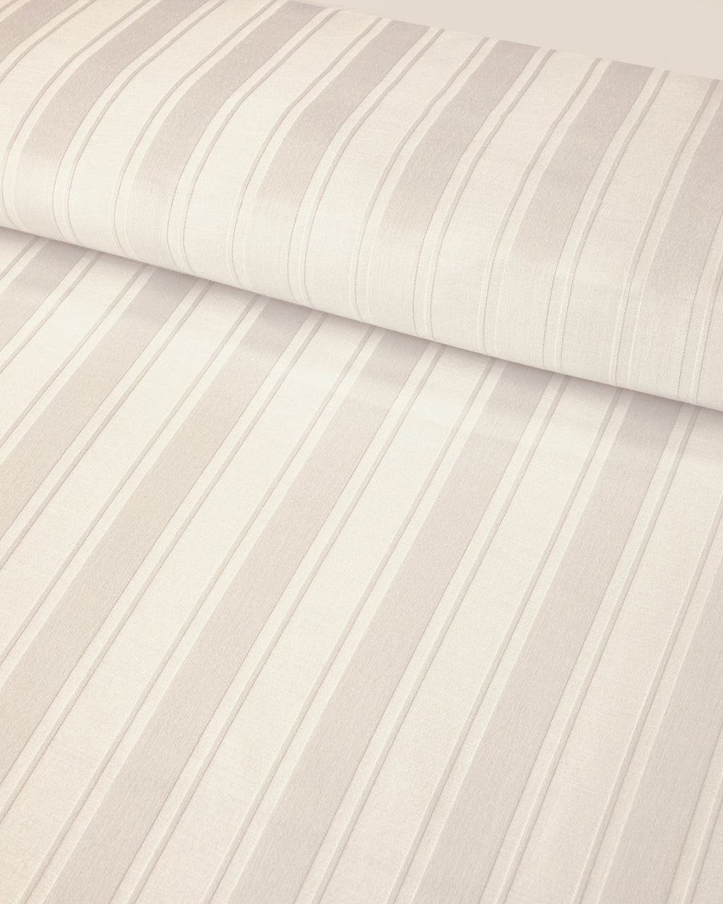 Lior Striped Cotton Satin Duvet Cover Set - Ivory & Anthracite - Anthracite - King 240x220 cm (view 3)