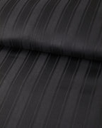 Lior Striped Cotton Satin Duvet Cover Set - Ivory & Anthracite (view 9)