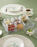 Axel Acrylic with 6 Sections Breakfast Container 25x35 cm Transparent