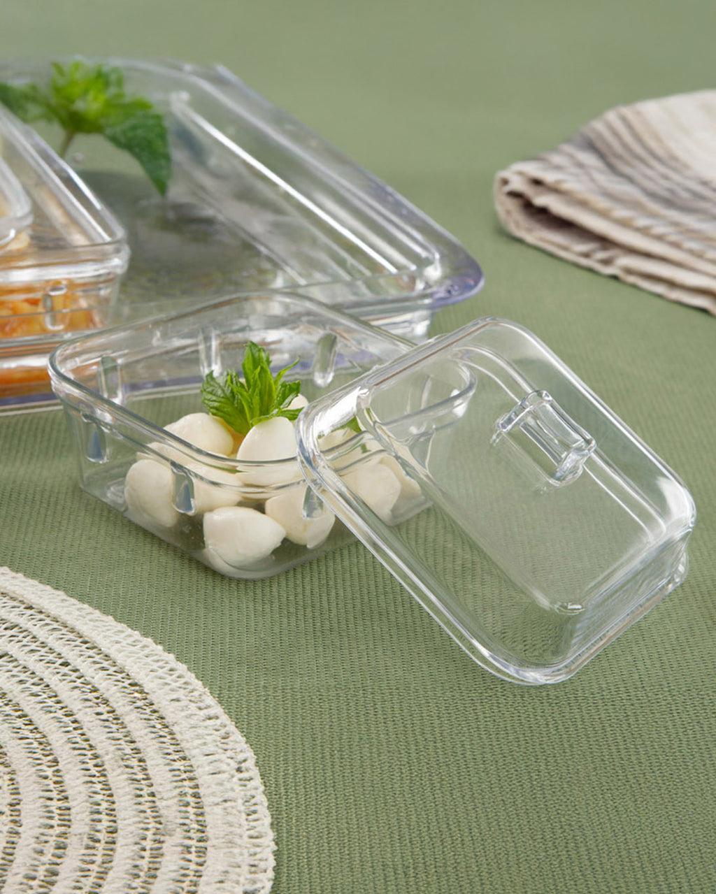 Axel Acrylic with 6 Sections Breakfast Container 25x35 cm Transparent (view 2)