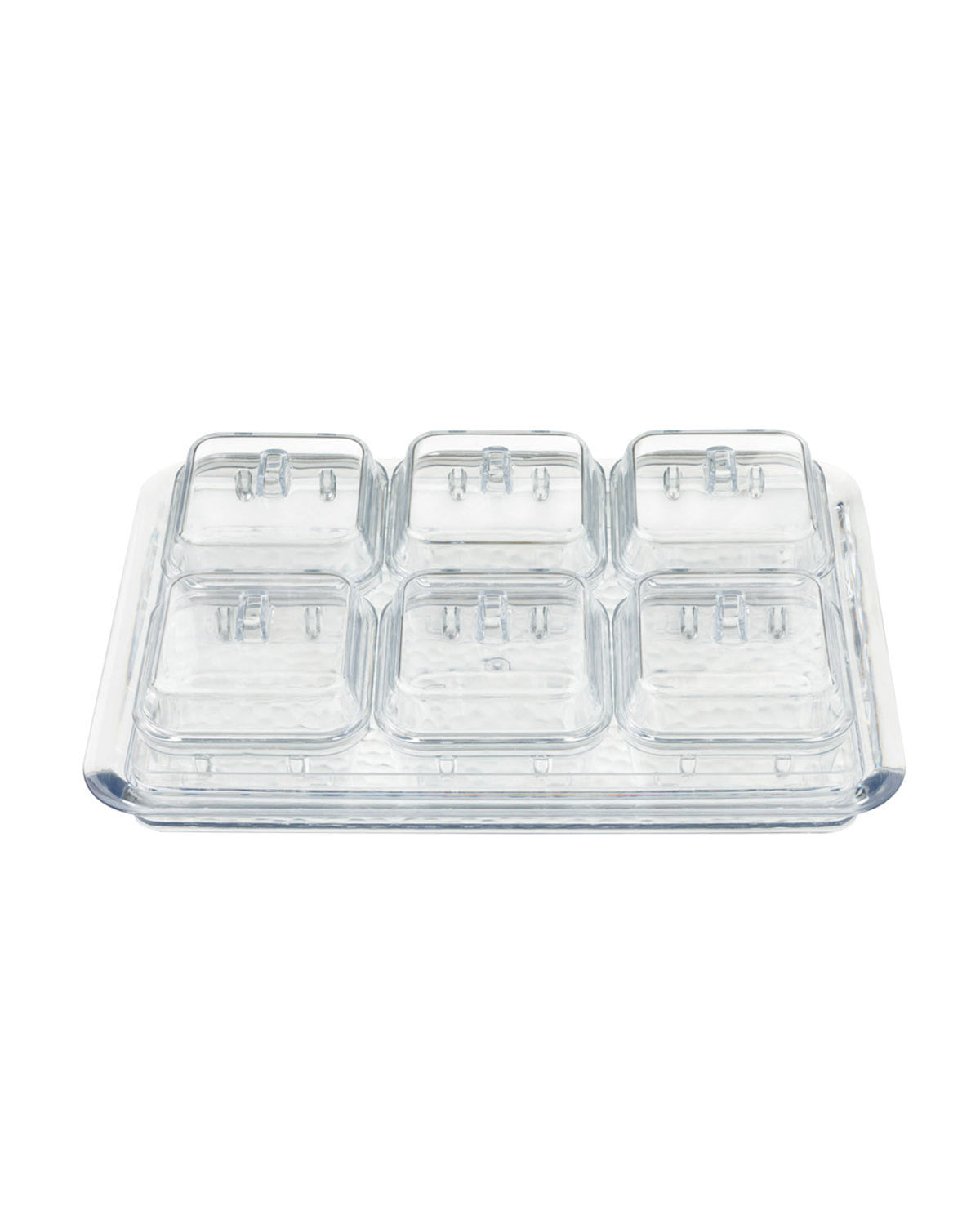 Axel Acrylic with 6 Sections Breakfast Container 25x35 cm Transparent (view 3)
