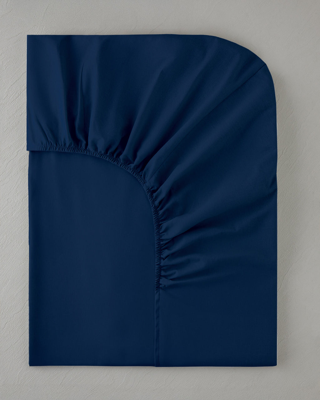 Plain Cotton Fitted Sheet Midnight Blue - Single 100x200 cm