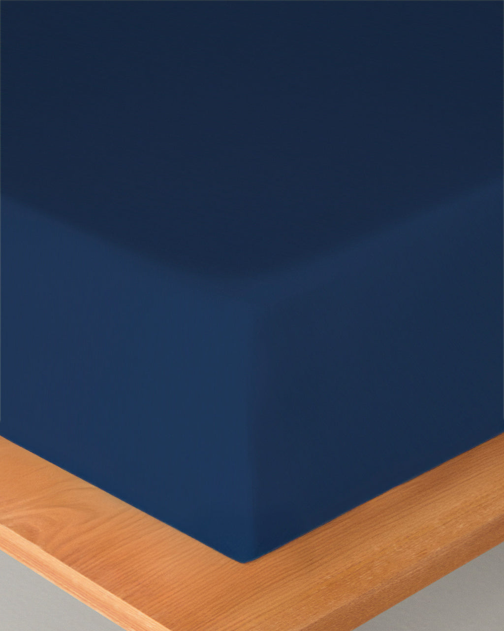 Plain Cotton Fitted Sheet Midnight Blue (view 11)
