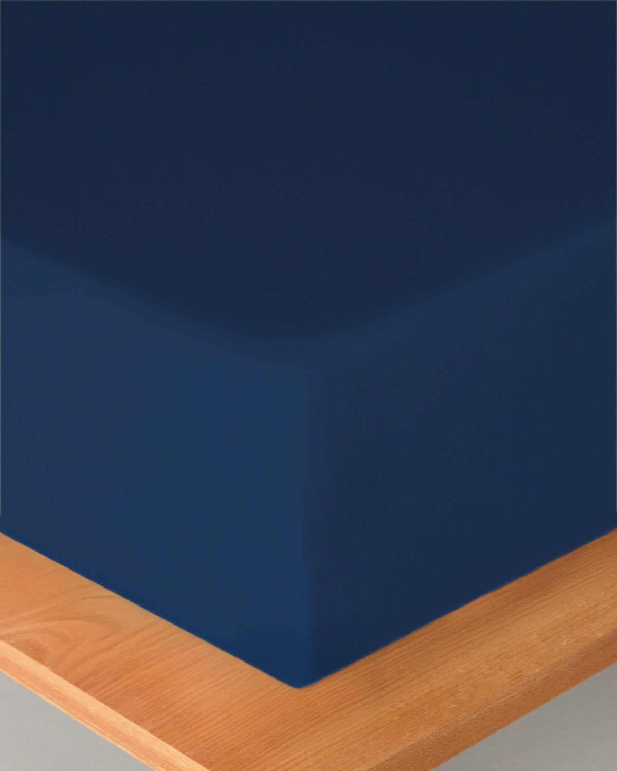 Plain Cotton Fitted Sheet Midnight Blue (view 11)