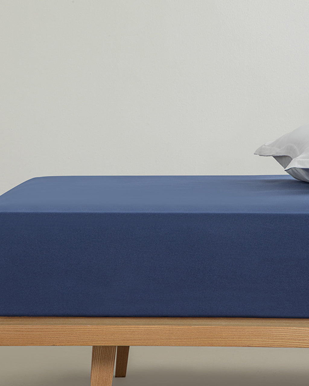 Plain Cotton Fitted Sheet Midnight Blue (view 25)