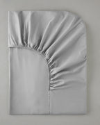 Plain Cotton Fitted Sheet Pebble (view 9)