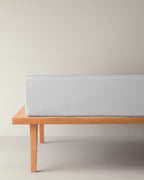 Plain Cotton Fitted Sheet Pebble (view 17)