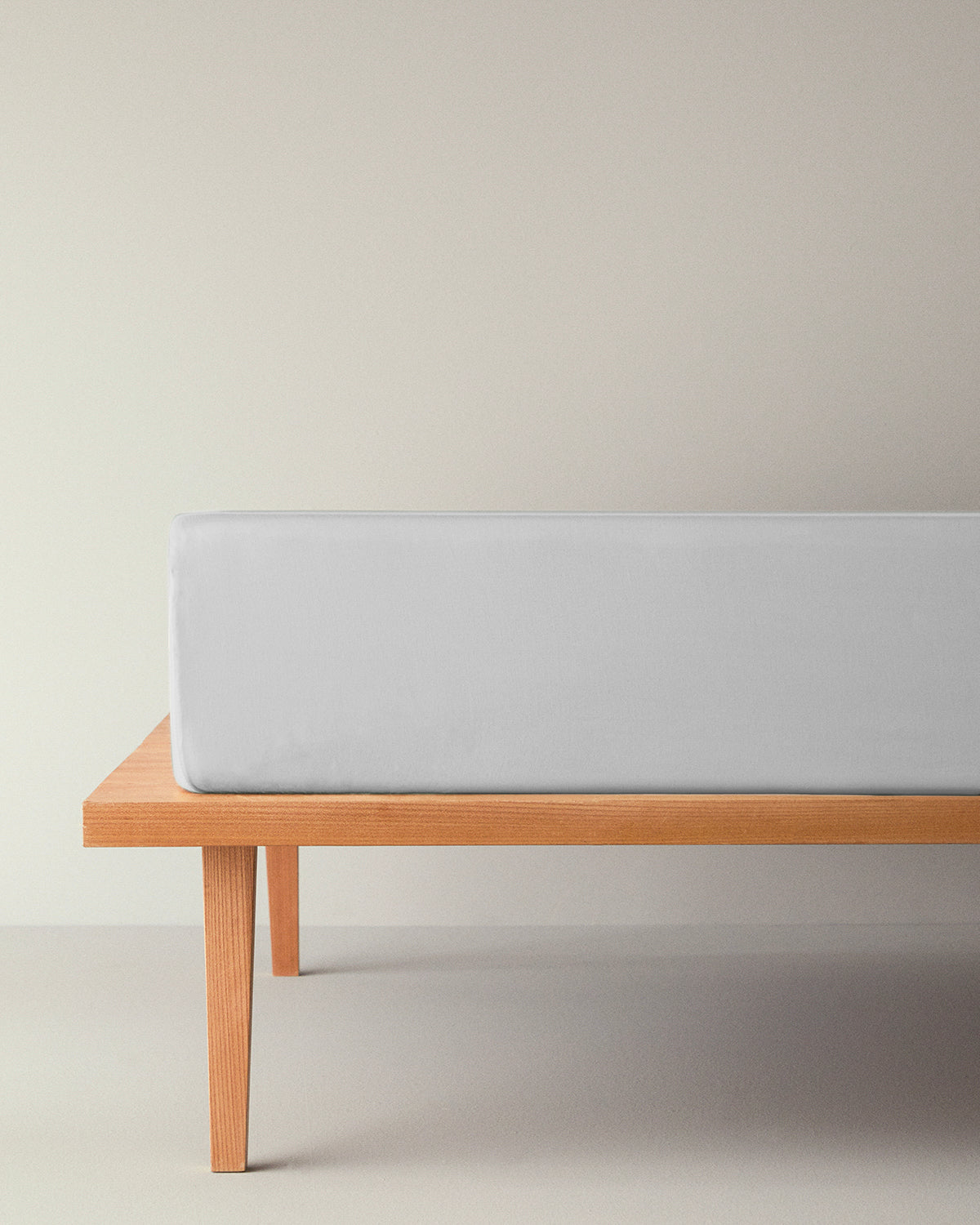 Plain Cotton Fitted Sheet Pebble (view 17)