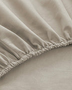 Plain Cotton Fitted Sheet Coffee Foam (view 16)