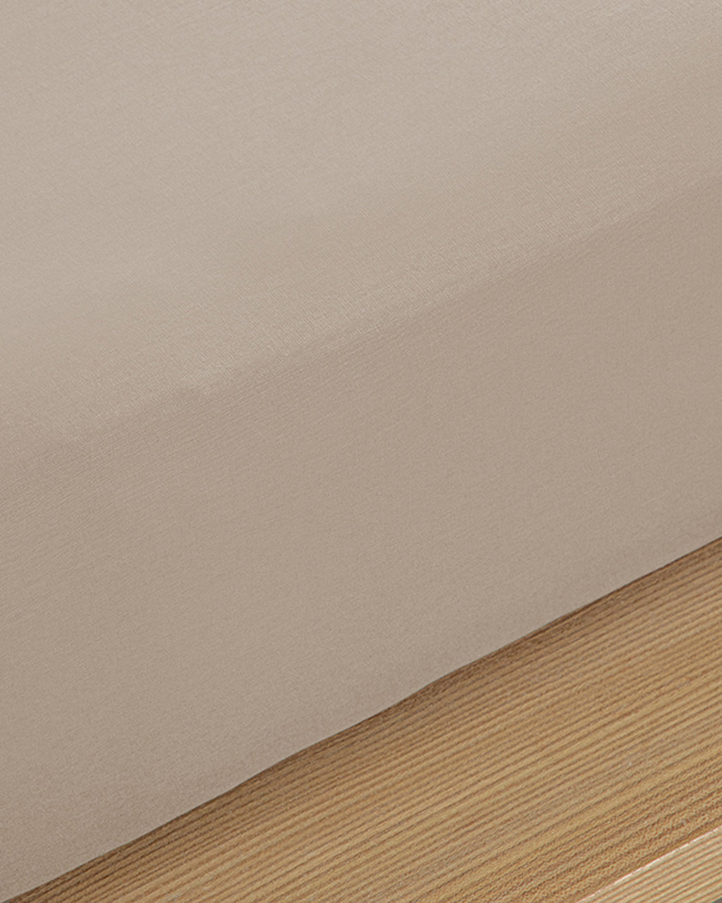 Plain Cotton Fitted Sheet Coffee Foam (view 18)