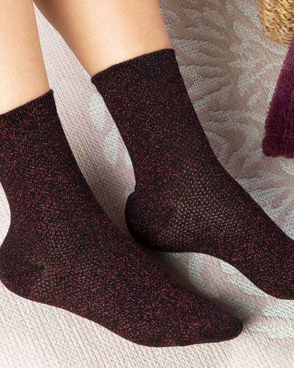 Purler Cotton Women Single Socks Standard Black