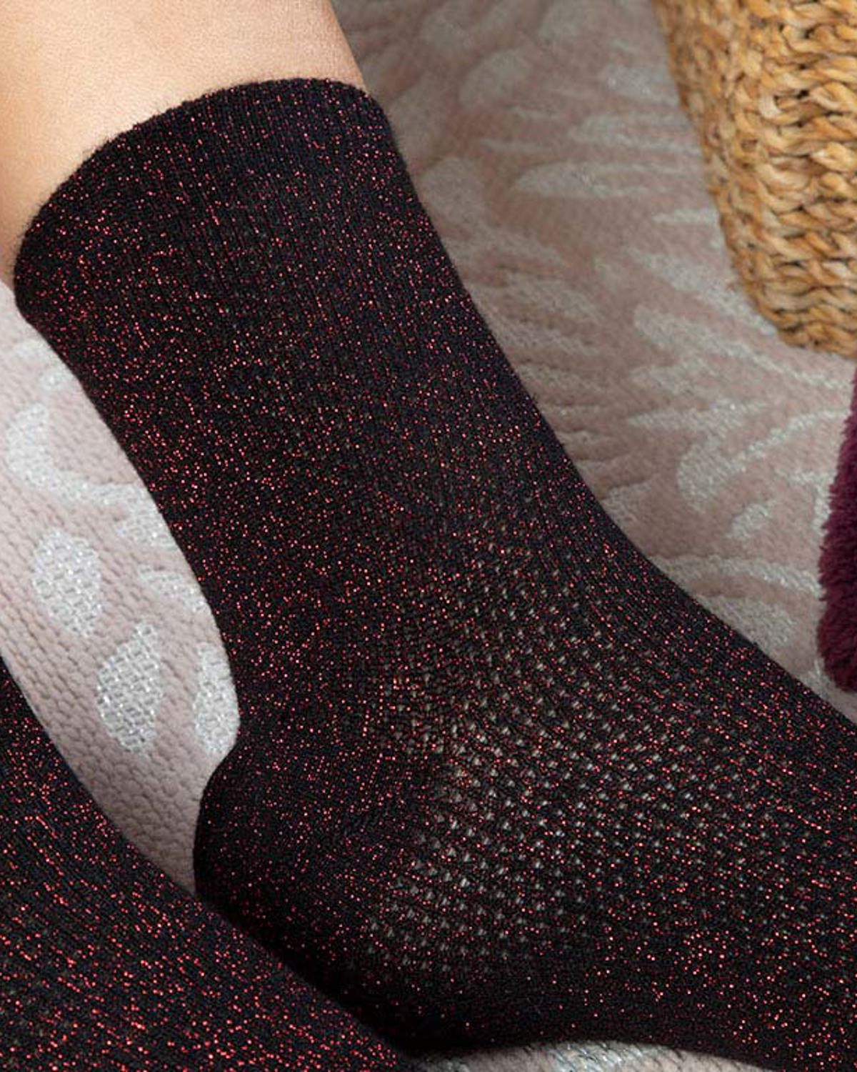 Purler Cotton Women Single Socks Standard Black (view 2)