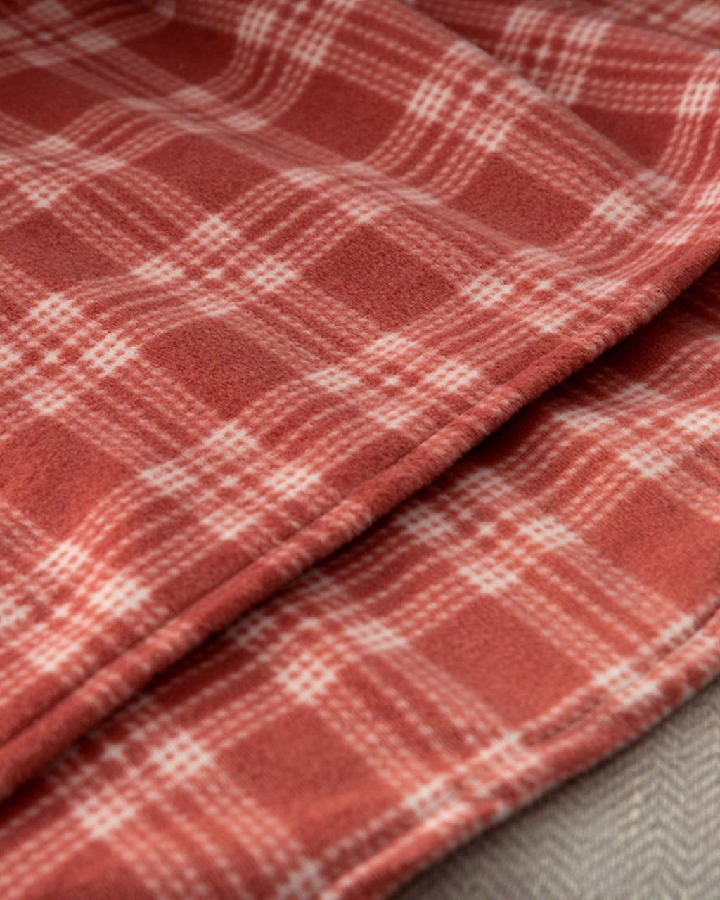 Check Polar Fleece TV Blanket 120x170 cm Dusty Rose (view 3)