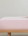 Plain Cotton King Size Flat Sheet 260x280 cm Powder Pink