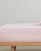 Plain Cotton King Size Flat Sheet 260x280 cm Powder Pink