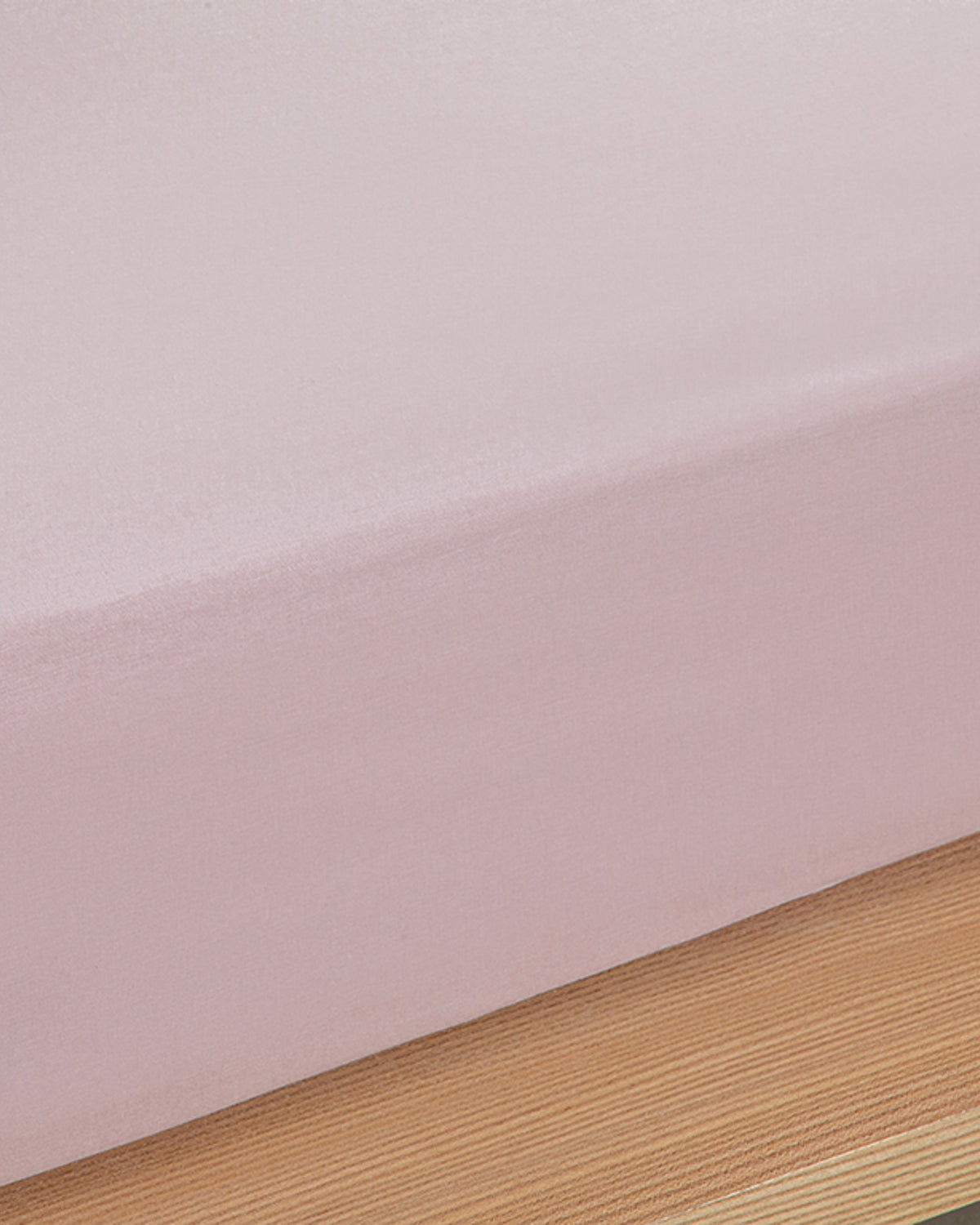 Plain Cotton King Size Flat Sheet 260x280 cm Powder Pink (view 2)