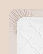 Plain Cotton Fitted Sheet Powder Pink (view 7)