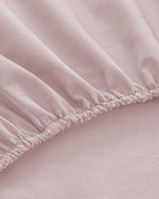 Plain Cotton Fitted Sheet Powder Pink (view 11)