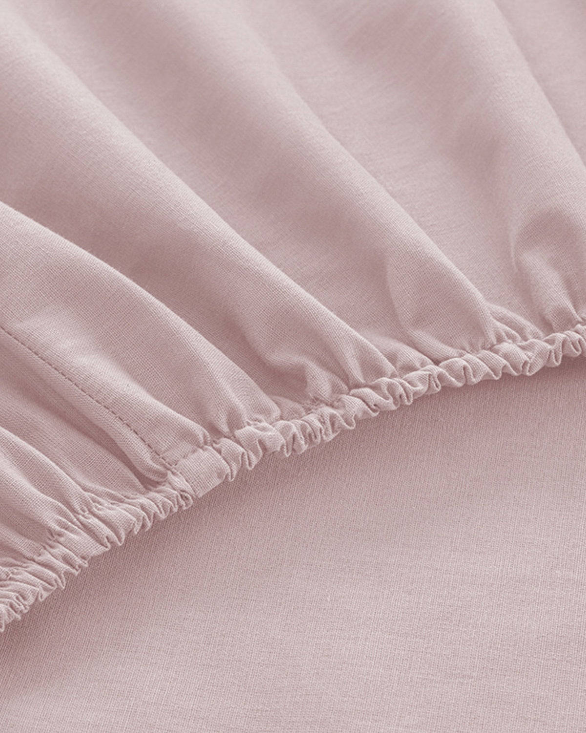 Plain Cotton Fitted Sheet Powder Pink (view 11)