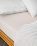 Plain Cotton Fitted Sheet Powder Pink (view 23)
