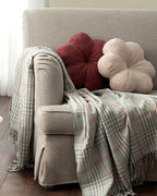Dupplin Check Glitter Acrylic TV Blanket 120x170 cm Gray