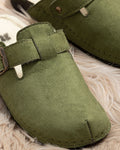 Plain Polyester House Slippers 37 Green